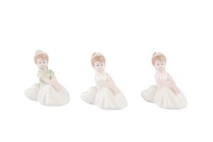 PRINCIPESSA SEDUTA PORCELLANA 3 ASS. 6x5xh.6,5 CM