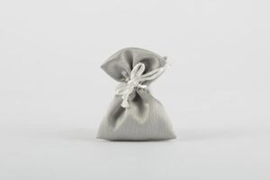 SACCHETTO RASO ARGENTO 8x10 CM