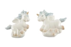 CALAMITA UNICORNO PORCELLANA 2 ASS.6,5x5 CM CELESTE