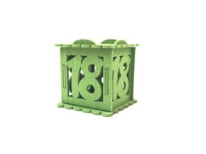 SCATOLA LEGNO VERDE 18SIMO 6X6cm*OUTLET*
