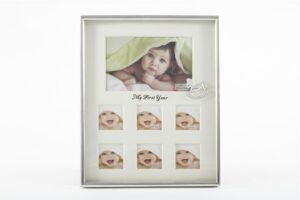 PORTAFOTO ACCIAIO MULTI FOTO 27,5X23 CM 1X(15X10) 6X(5X5)