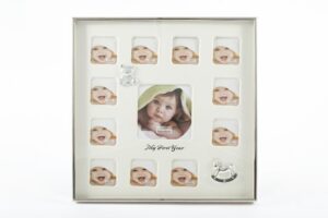 PORTAFOTO ACCIAIO MULTI FOTO 28X28 CM 1X(8X8) 11X(5X5)