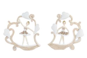 CUORE BALLERINA RESINA 2 ASS. 12,5xh.12,5 CM