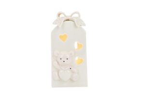 GABBIETTA ORSETTO PORCELLANA LEDROSA 9x10xh.17 CM