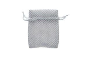 SACCHETTO ORGANZA/RETE ARGENTO 8X10 CM