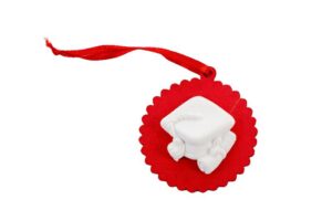 APPENDINO GESSETTO LAUREA LEGNO ROSSO 5X5 CM