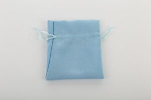 SACCHETTO COTONE CELESTE 11x12 CM