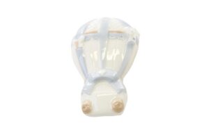 MONGOLFIERA CALAMITA PORCELLANA CELESTE 4,5x7 CM