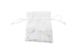 SACCHETTO COTONE DEC.ARGENTO 8x10 CM