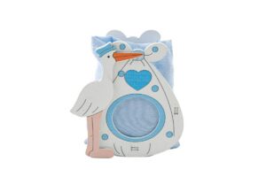 CICOGNA LEGNO CELESTE C/SACCHETTO 6,5x3,5xh.8 CM