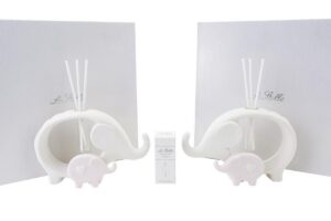 PROFUMATORE ELEFANTE PORCELLANA ROSA C/ASTUCCIO 2 ASS.16x5xh.10 CM