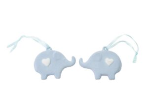 CALAMITA ELEFANTE PORCELLANA CELESTE 7x4,5CM