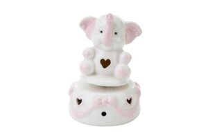 ELEFANTINO CARILLON PORCELLANA ROSA 9x9xh.13 CM