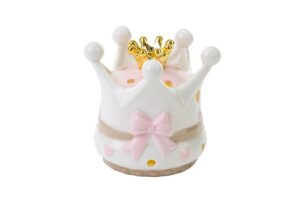 CORONA LED PORCELLANA ROSA 10xh.9 CM