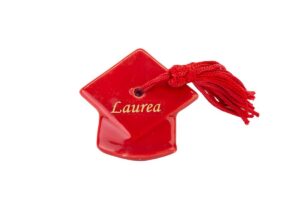 CALAMITA TOCCO LAUREA PORCELLANA5x5 CM