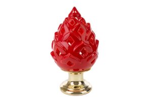 PIGNA LED PORCELLANA ROSSO 19x18,5xh.32CM
