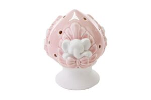 POMO ELEFANTE LED PORCELLANA ROSA 11x11xh.13CM