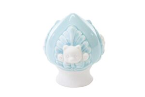 POMO ORSETTO PORCELLANA CELESTE 7x7xh.8CM