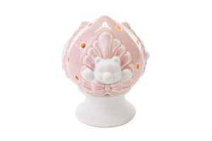 POMO ORSETTO LED PORCELLANA ROSA11x11xh.13CM