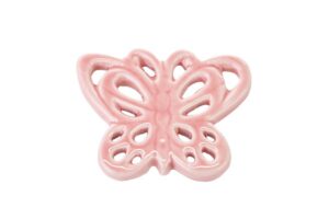 CALAMITA FARFALLA PORCELLANA ROSA 5,5x4,5CM
