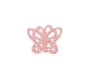 FARFALLA PORCELLANA ROSA 7x6CM