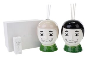 PROFUMATORE UOMO PORCELLANA 2 ASS.10xh.13 CM C/ASTUCCIO