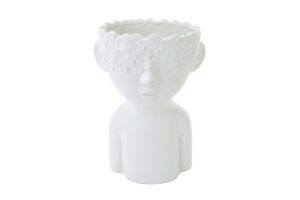 VASO BUSTO BOY PORCELLANA BIANCO20x15xh.28 CM