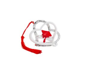 CALAMITA CUORE LAUREA RESINA 7,5x6,5 CM