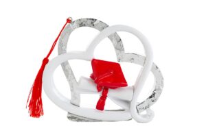 CUORE LAUREA RESINA 14,5x12 CM