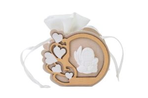 P/SACCHETTO LEGNO COMUNIONE 8x3,5xh.7 CM