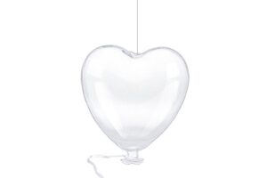 CUORE VETRO APPENDINO 12x13,5CM