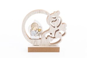 BIMBO PRIMA COMUNIONE LEGNO/RESINA 10x3xh.9 CM