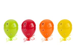 APPENDINO PALLONCINO LED PORCELLANA 4ASS. 13X9,5Xh.6,5CM
