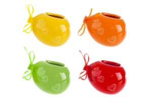 VASETTO PALLONCINO PORCELLANA 4ASS. 12X9,5Xh.8,5CM