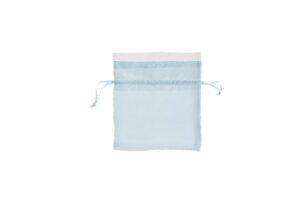 SACCHETTO RASO CELESTE 10x12 CM