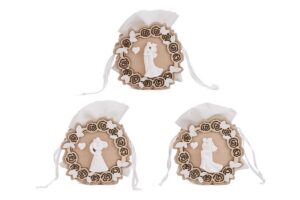 PORTA SACCHETTO LEGNO SPOSI 3ASS.3,5x9,5xh.10CM