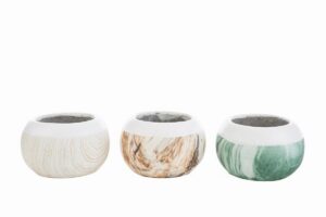 VASETTO PIETRA 3 ASS.diam.9,5xh.6CM