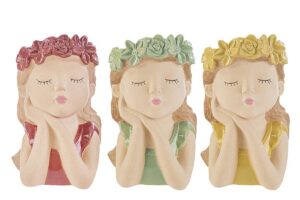 VASO CERAMICA GIRL 3 ASS. 17,5xh.25,5 CM