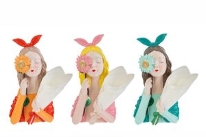 VASO GIRL RESINA 3 ASS.25x13xh.34 CM