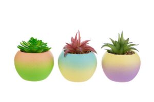 VASETTO PIANTINA ARTIFICIALE 3COL.ASS.d.8xh.10 CM