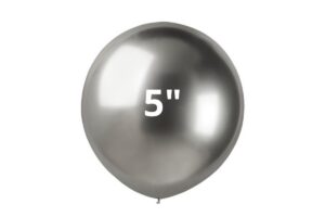 BUSTA 50 PZ PALLONCINI 5" METALLIC COLORS ARGENTO