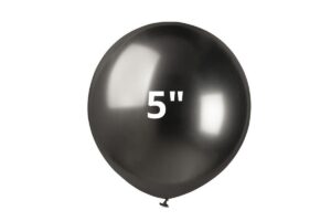 BUSTA 50 PZ PALLONCINI 5" METALLIC COLORS NERO METAL