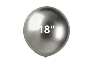 BUSTA 25 PZ PALLONCINI 18" METALLIC COLORS ARGENTO