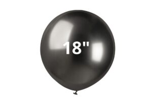 BUSTA 25 PZ PALLONCINI 18" METALLIC COLORS NERO METAL
