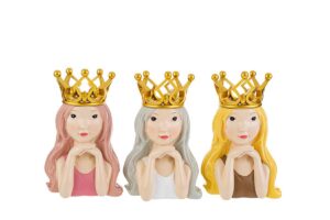 VASO REGINA RESINA 3 ASS.12x9xh.18CM