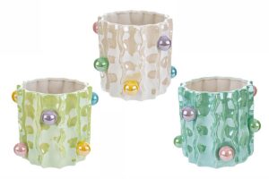 VASETTO CERAMICA BALLS 3 ASS.18x18xh.16CM