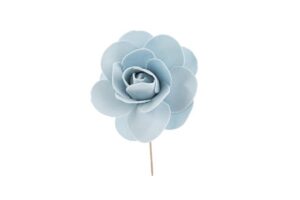 BOCCIOLO ROSA VELVET diam.11CM COL.CELESTE