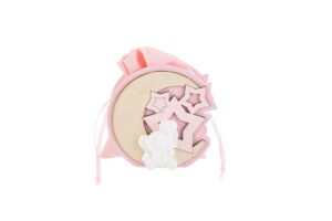 P/SACCHETTO LEGNO ELEFANTE ROSA 8x5xh.8CM