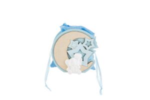 P/SACCHETTO LEGNO ELEFANTE CELESTE 8x5xh.8CM