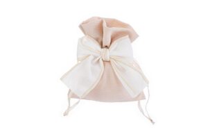 SACCHETTO FIOCCO COTONE 10x12 CMBEIGE